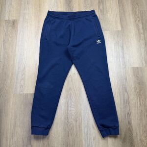 Adidas Originals Sweatpants Mens XL Blue Fleece Joggers Elastic Waist Pockets